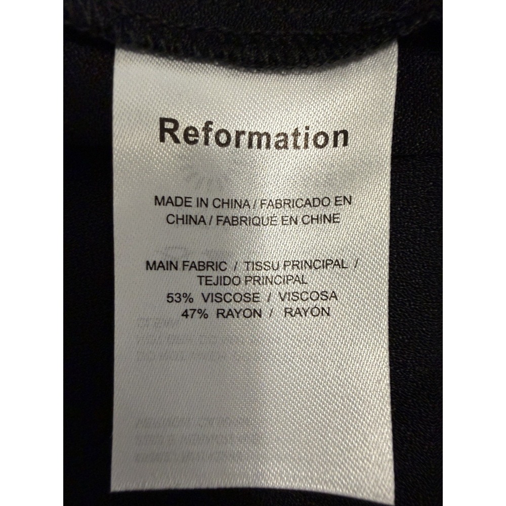 Reformation Marlowe Black V-Neck Slip Mini Dress Minimalist Quiet Luxury XS - Picture 6 of 9